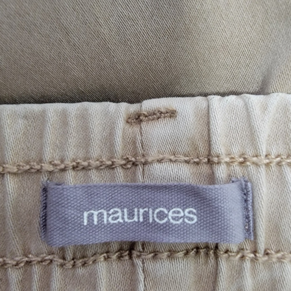 Maurices NWT Tapered Pants Womens XXL 16 18 Plus Size Tan High Rise‎ Utility - Picture 4 of 9
